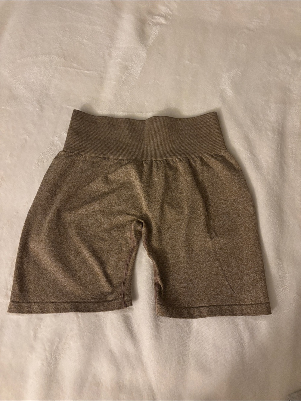 Scrunch butt WHigh-Waist Women’s Biker Shorts in Brown